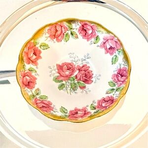 Vintage Bell England Fine Bone China Trinket Dish Lady Alexander Rose Romantic